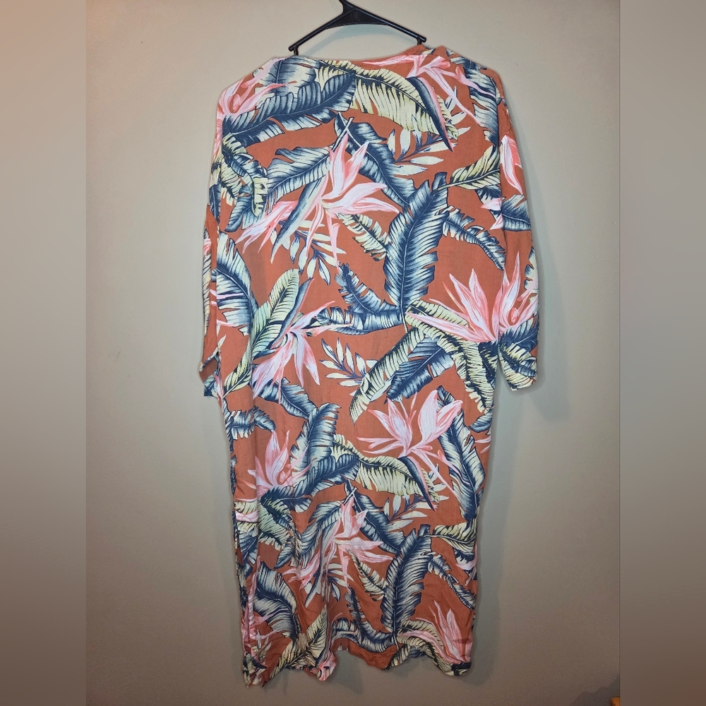 LOFT Tropical Print Duster Kimono Size Small EUC - Picture 5 of 10